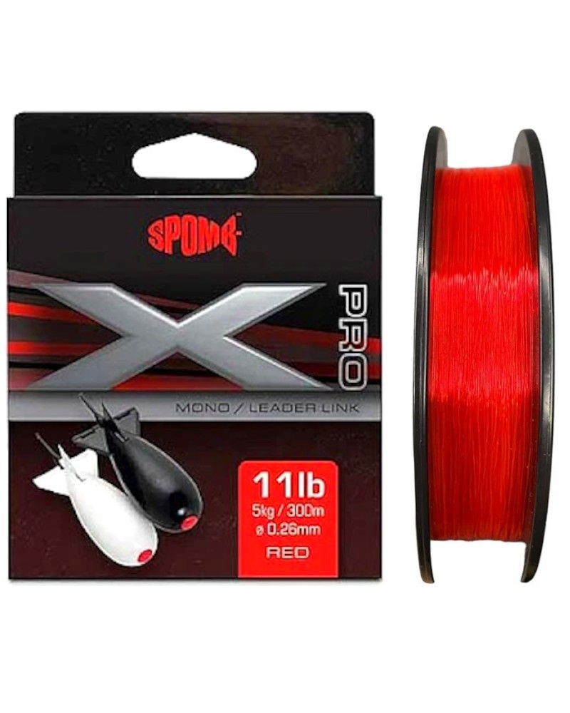 Żyłka Karpiowa Fox Spomb X Pro Mono 0.26mm 11lb 5kg 300m Czerwona