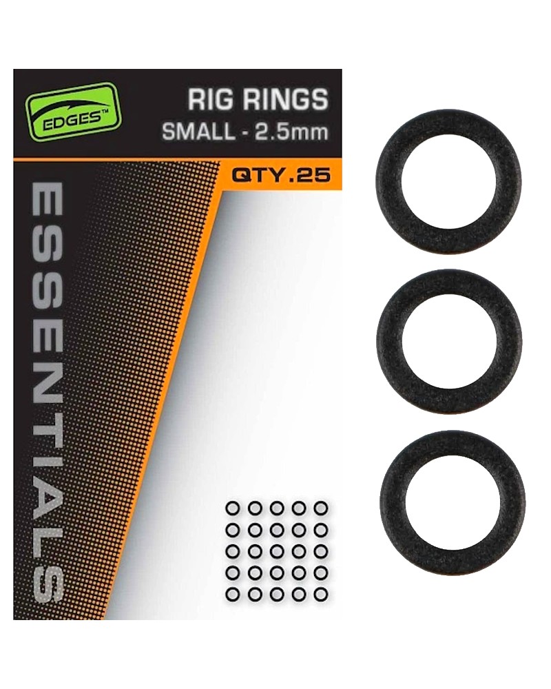 Kółeczka Pierścienie Miniaturowe Fox Edges Essentials Rig Rings 2.5mm Small 25szt.