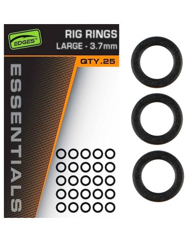 Kółeczka Pierścienie Miniaturowe Fox Edges Essentials Rig Rings 3.7mm Large 25szt.