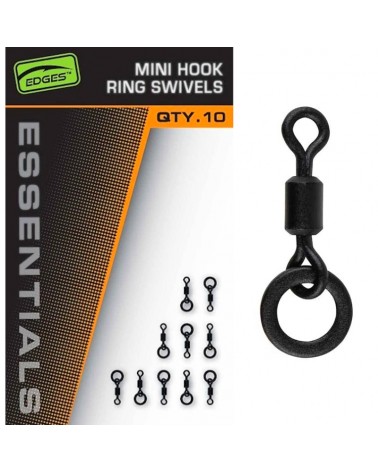 Mikro Krętlik Z Kółkiem Fox Edges Essentials Mini Hook Ring Swivels 10szt.