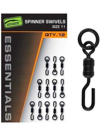 Krętlik Karpiowy Do Ronnie Riga Fox Edges Essentials Spinner Swivels Nr 11 12szt.