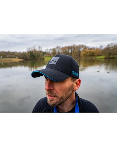 Czapka Wędkarska Z Daszkiem Preston Black HD Cap Czarna