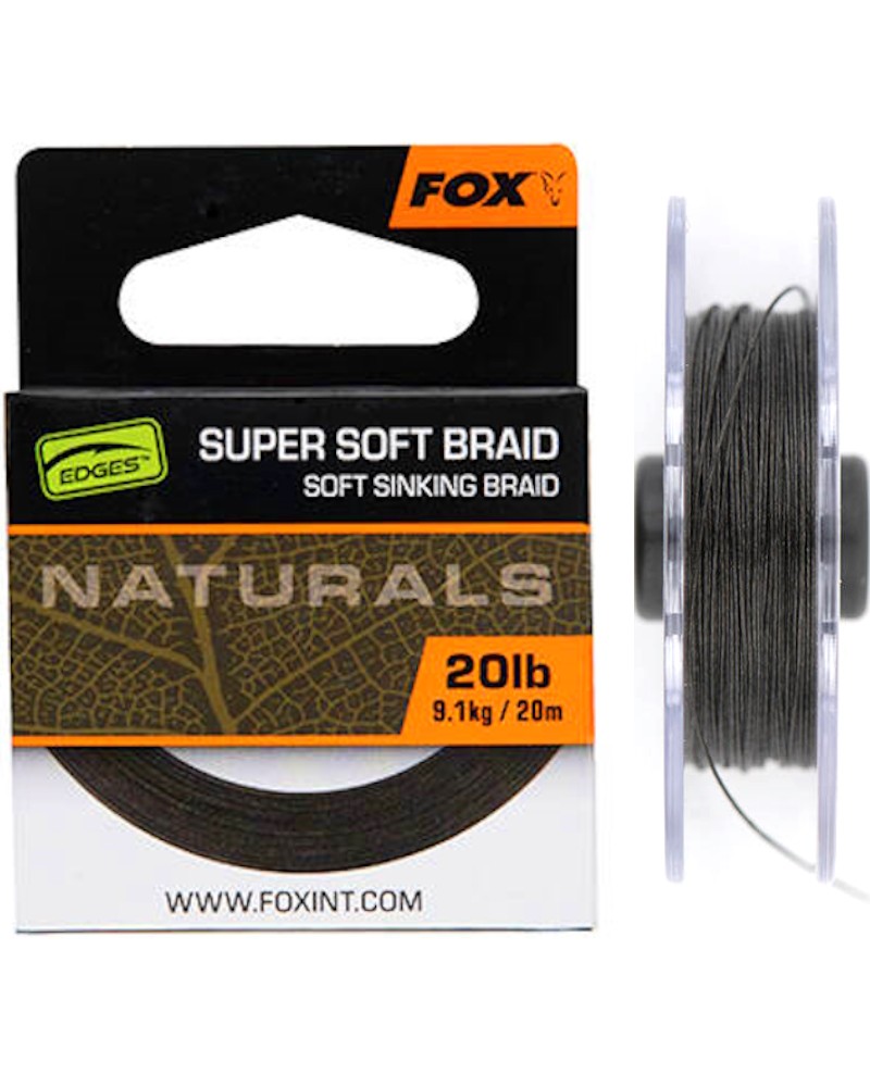 Plecionka Przyponowa Fox Naturals Super Soft Sinking Braid 20lb 9.1kg 20m