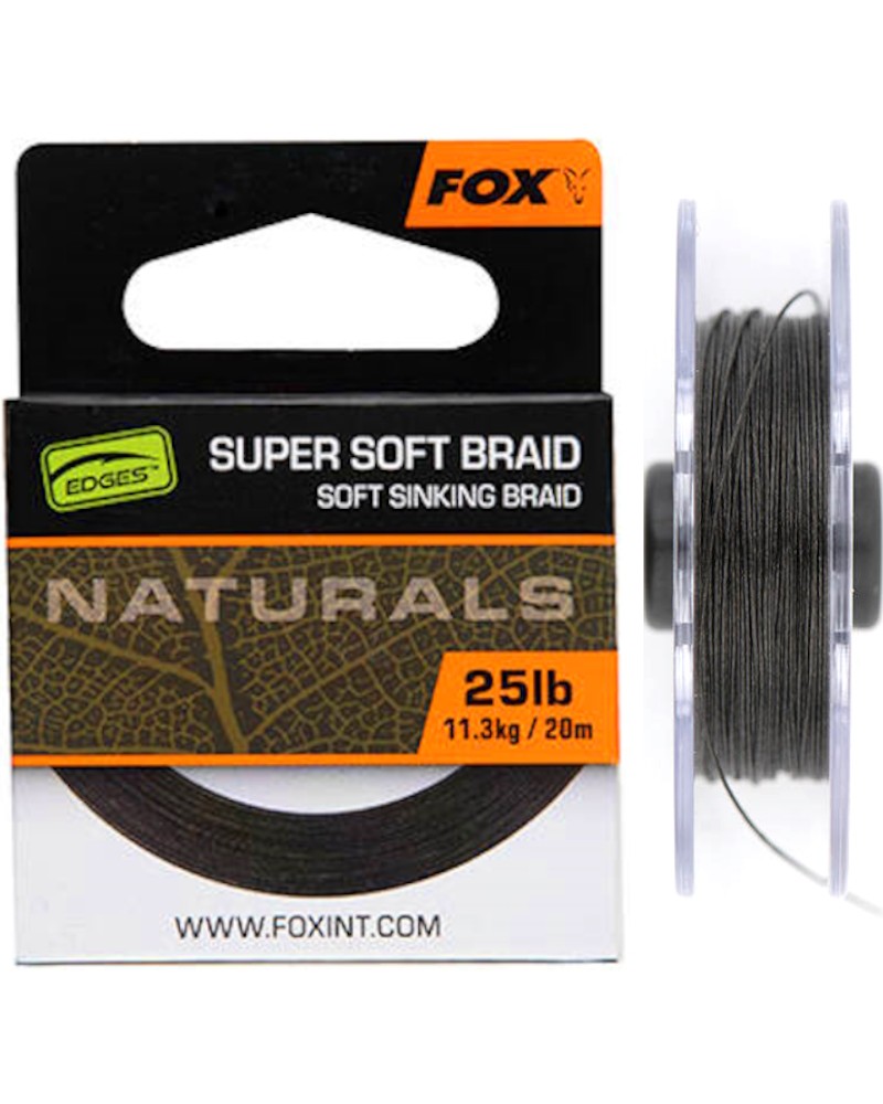 Plecionka Przyponowa Fox Naturals Super Soft Sinking Braid 25lb 11.3kg 20m