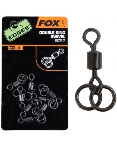 Krętlik Z Podwójnym Kółkiem Łącznikowym Fox Edges Double Ring Swivel Nr 7 8szt.