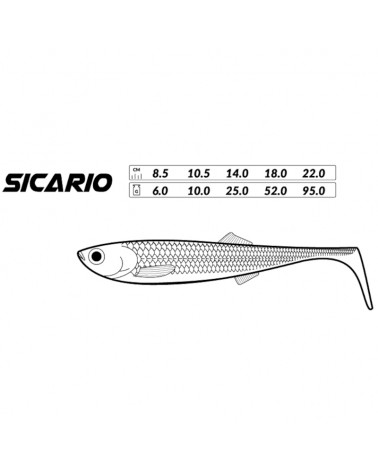 Guma Mikado Ripper Sicario 18cm 52g Roach 1szt.