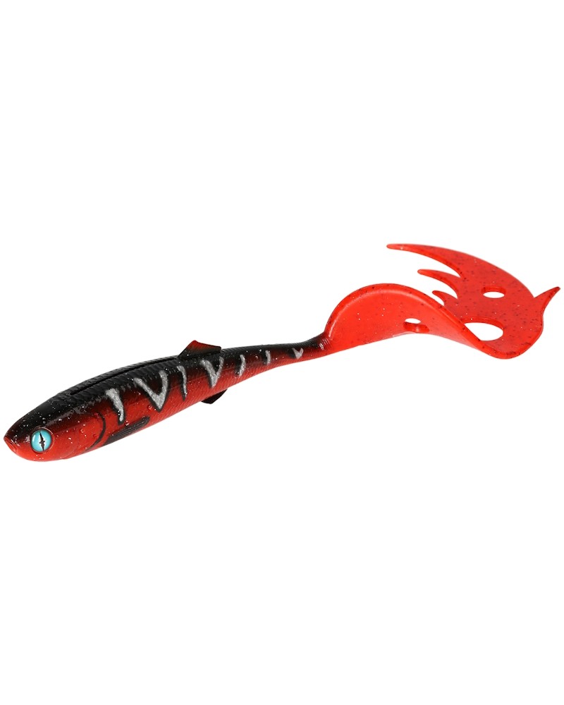 Przynęta Twister Mikado Sicario Pike Tail 8.5cm Red Tiger 1szt.