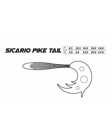 Przynęta Twister Mikado Sicario Pike Tail