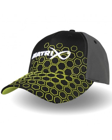 Czapka Wędkarska Z Daszkiem Matrix Hex Print Baseball Cap Black
