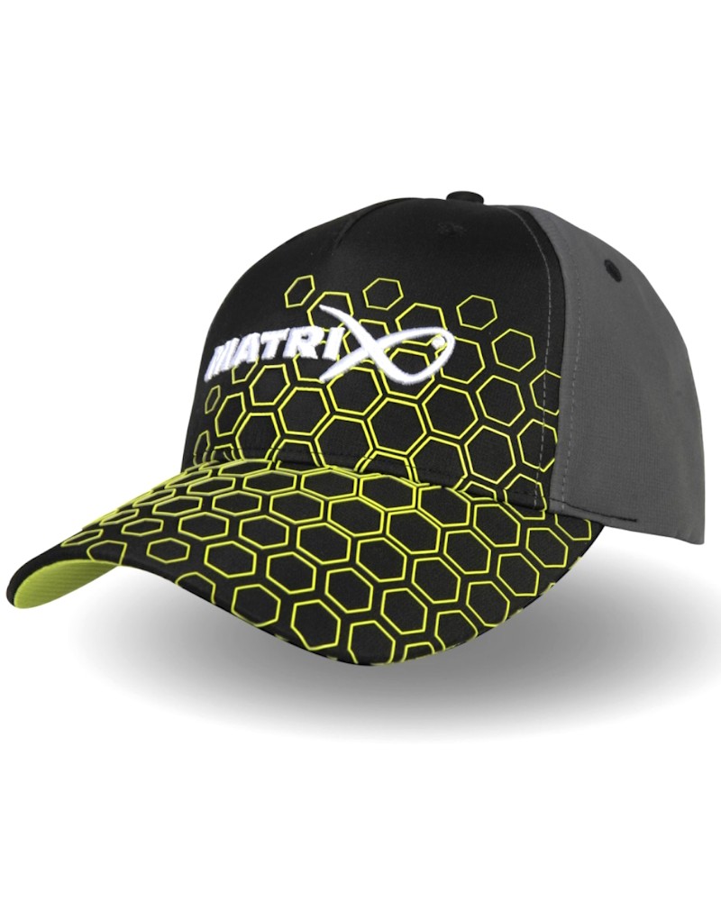 Czapka Wędkarska Z Daszkiem Matrix Hex Print Baseball Cap Black