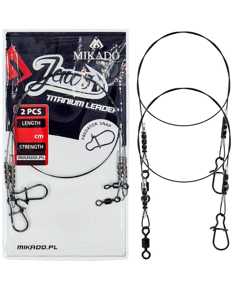 Przypon Tytanowy Mikado Jaws Strong 35cm 18kg 2szt.
