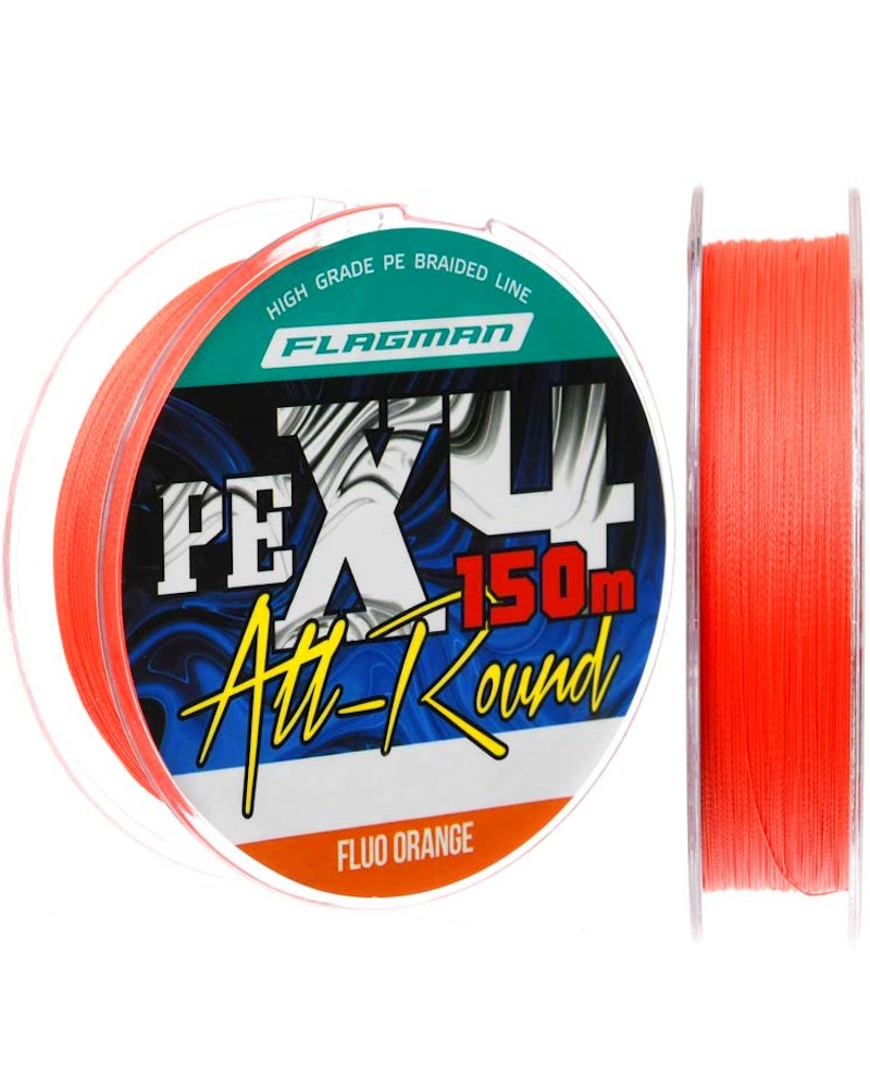 Plecionka Flagman Braid All-Round Pe X-4 150m 0.23mm 11.4kg Fluo Pomarańczowa