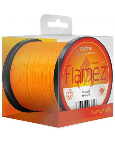 Żyłka Karpiowa Delphin Flamez 0.25mm 5.0kg 600m Pomarańczowa