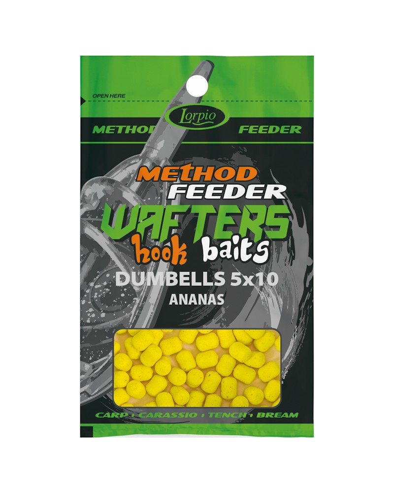 Przynęta Lorpio Method Feeder Hook Baits Wafters Dumbells 5x10mm Ananas 15g