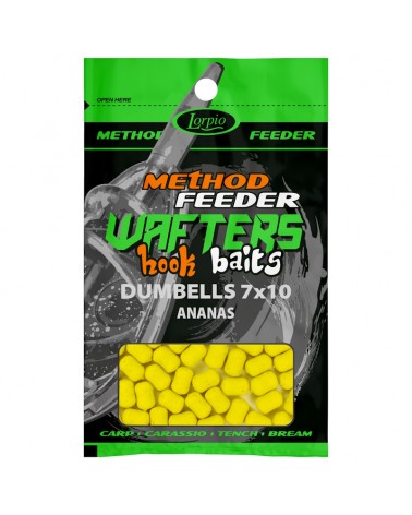 Przynęta Lorpio Method Feeder Hook Baits Wafters Dumbells 7x10mm Ananas 15g