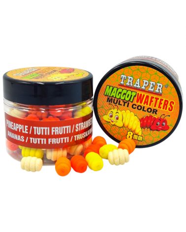 Wafters Traper Maggot Mtehod Feeder Multi Color 8mm 25g Ananas/TuttiFrutti/Truskawka