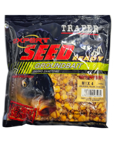 Ziarno Zanętowe Traper Mix 4 Kukurydza Pęczak Wyka Sorgo 500g