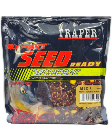 Ziarno Zanętowe Traper Mix 8 Rzepik Konopie Kukurydza 500g