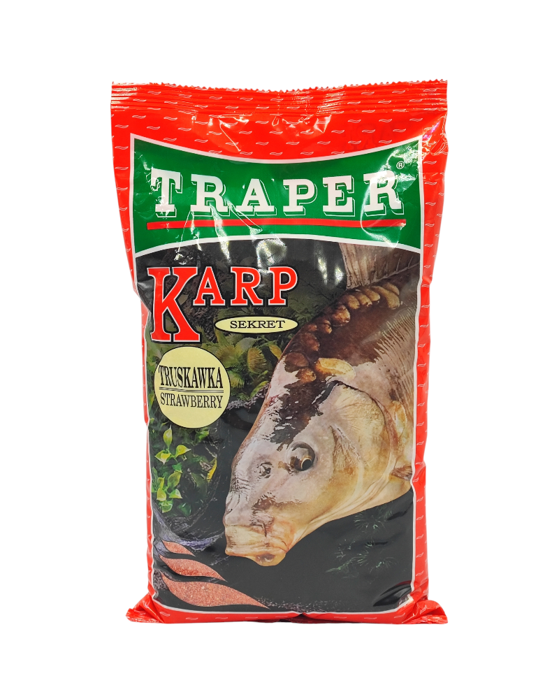 Zanęta Traper Sekret Karp Truskawka Strawberry 1kg