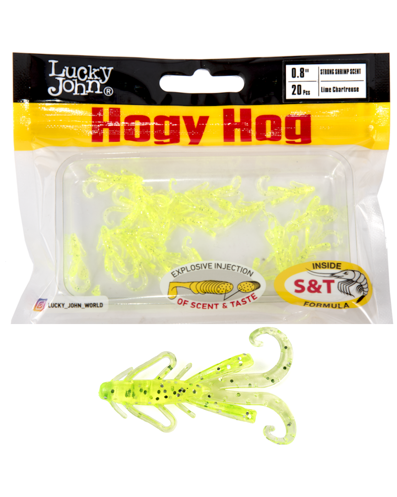 Guma Robak Lucky John Hogy Hog 0.8" 2.03cm 071 Lime Chartreuse 20szt.