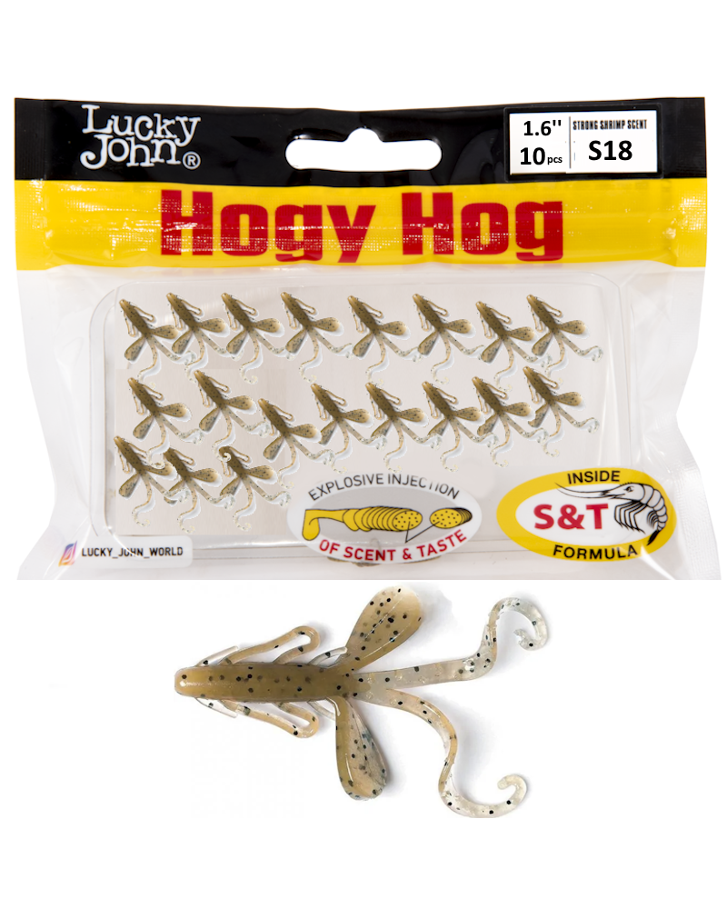 Guma Robak Lucky John Hogy Hog 1.6'' 4cm S18 Shrimp 10szt.