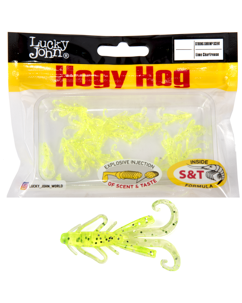 Guma Robak Lucky John Hogy Hog 1.6'' 4cm 071 Lime Chartreuse 10szt.