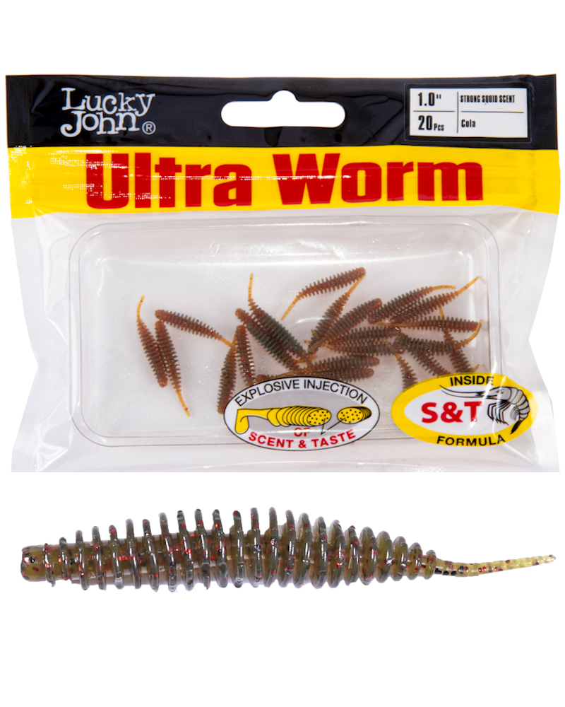 Guma Robak Lucky John Ultraworm 1.0'' 2.54cm PA16 Cola 20szt.