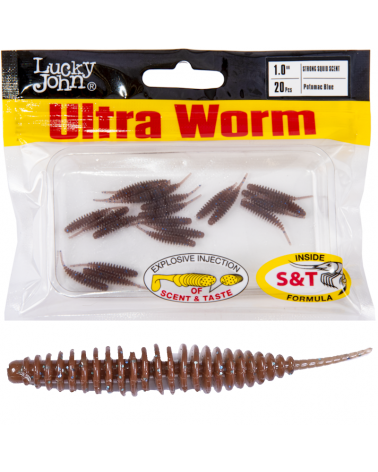 Guma Robak Lucky John Ultraworm 1.0'' 2.54cm S19 20szt.