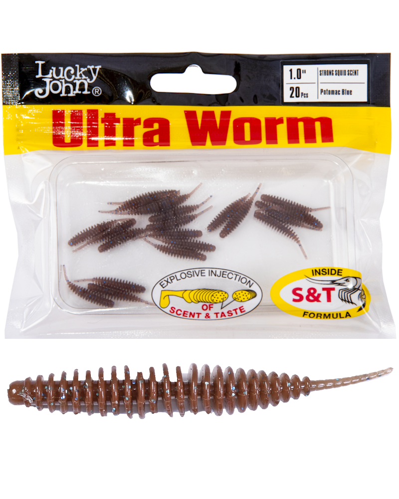 Guma Robak Lucky John Ultraworm 1.0'' 2.54cm S19 20szt.