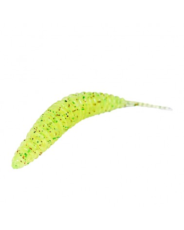 Guma Robak Lucky John Ultraworm 2.0'' 5cm S15 Chartreuse Red 9szt.