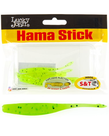 Guma Jaskółka Lucky John Hama Stick 2.7'' 7cm 071 Lime Chartreuse 9szt.