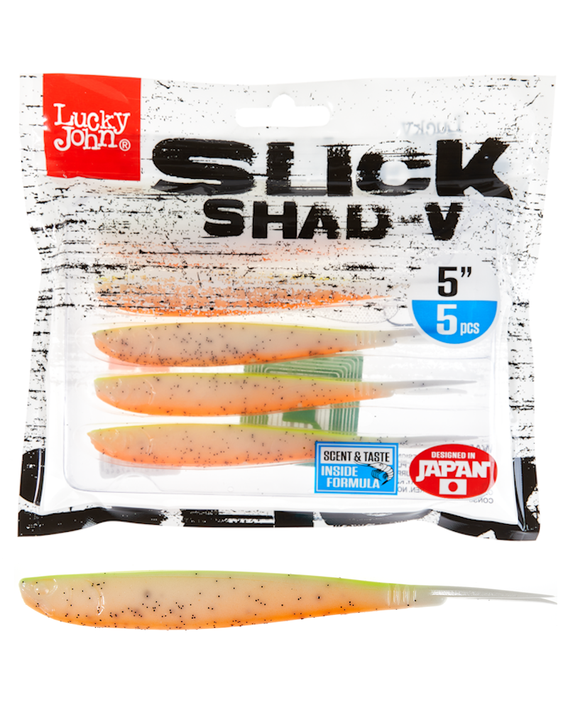 Guma Jaskółka Lucky John 3D Slick Shad-V 5'' 12.7cm 010 5szt.