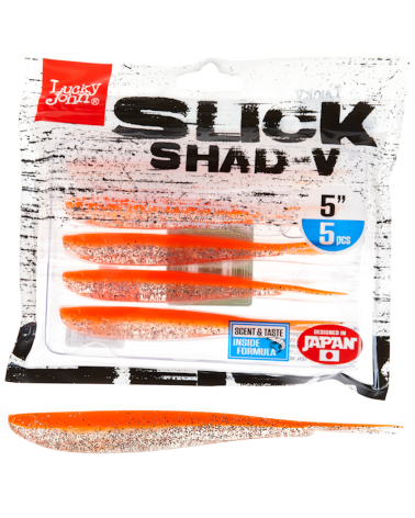 Guma Jaskółka Lucky John 3D Slick Shad-V 5'' 12.7cm 012 5szt.