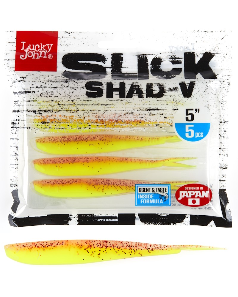 Guma Jaskółka Lucky John 3D Slick Shad-V 5'' 12.7cm 016 5szt.
