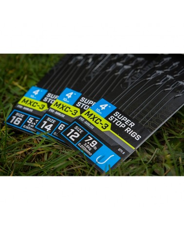 Haczyki Z Przyponem Matrix MXC-3 Super Stop Rigs Barbless 10cm 8szt.