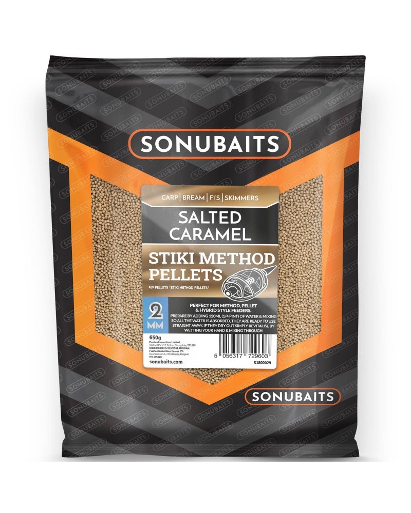 Pellet Sonubaits Method Feeder Feed Pellets Salted Carmel 2mm 650g