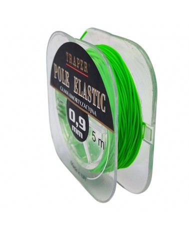Amortyzator Guma Do Tyczki Traper Pole Elastic Zielona 0.9mm 5m