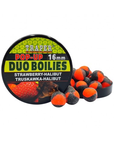 Kulki Proteinowe Traper Pop-Up Duo Boilies Truskawka Halibut Strawberry/Halibut 16mm 40g