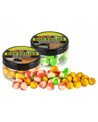 Kulki Proteinowe Traper Pop-Up Duo Boilies Wanilia/Ochotka 16mm 40g