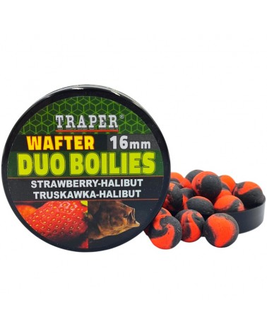 Kulki Proteinowe Traper Wafter Duo Boilies Truskawka Halibut Strawberry/Halibut 16mm 40g