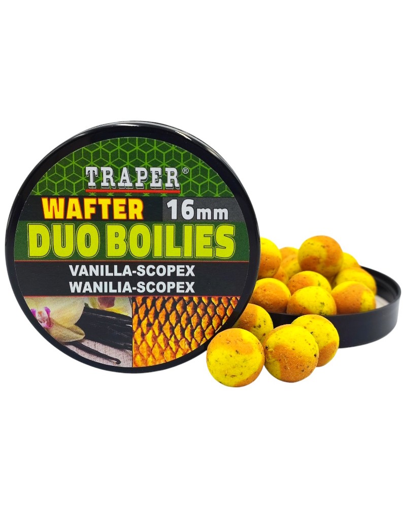 Kulki Proteinowe Traper Wafter Duo Boilies Wanilia/Scopex Vanilla/Scopex 16mm 40g