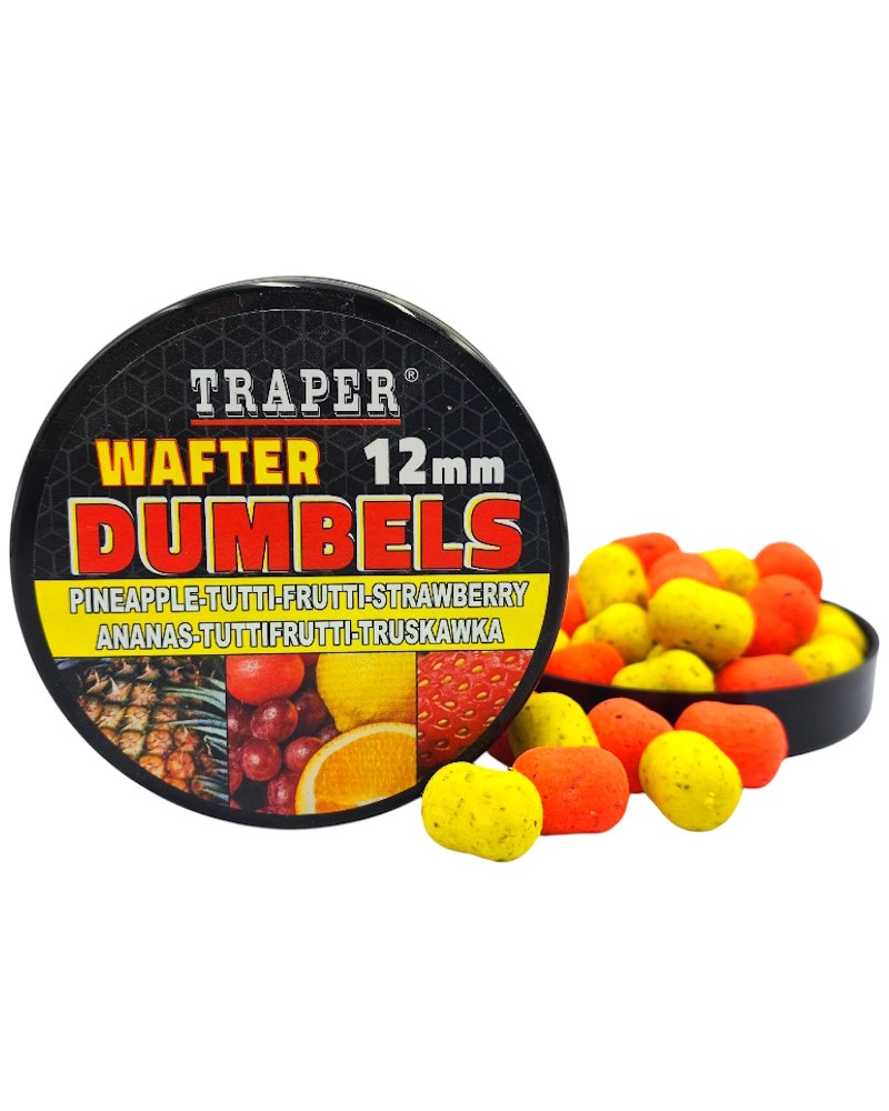 Dumbels Traper Wafter Ananas/Tutti-Frutti/Truskawka Pineapple/Tutti Frutti/Strawberry 12mm 40g