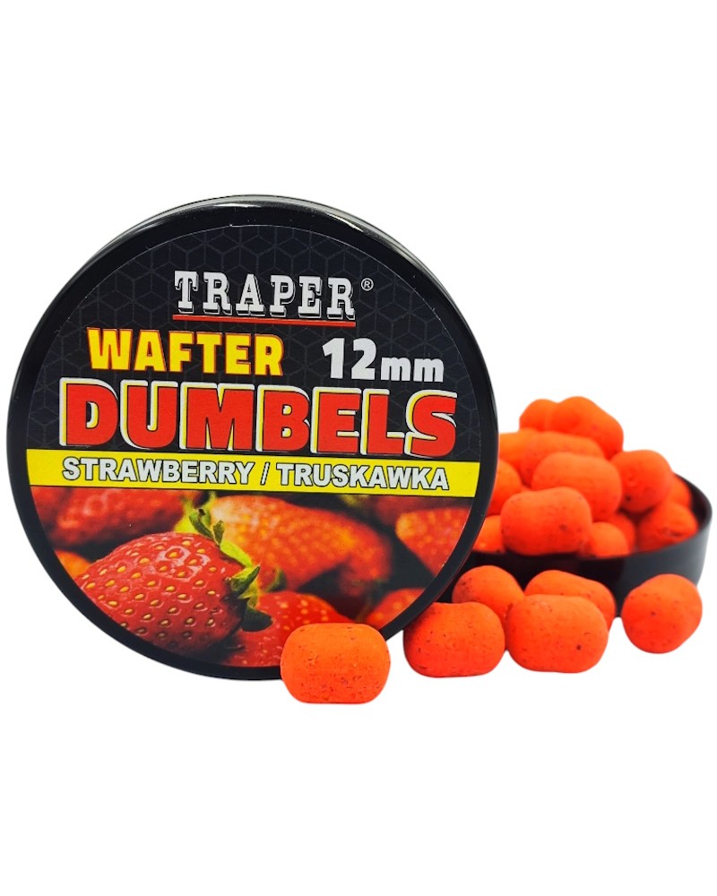 Dumbels Traper Wafter Truskawka Strawberry 12mm 40g