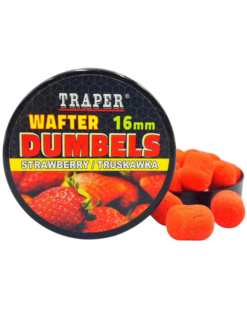 Dumbels Traper Wafter Truskawka Strawberry 16mm 40g