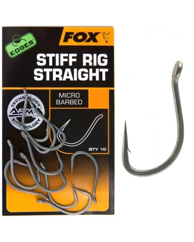 Haczyki Karpiowe Fox Edges Armapoint Stiff Rig Straight Nr 8 10szt.