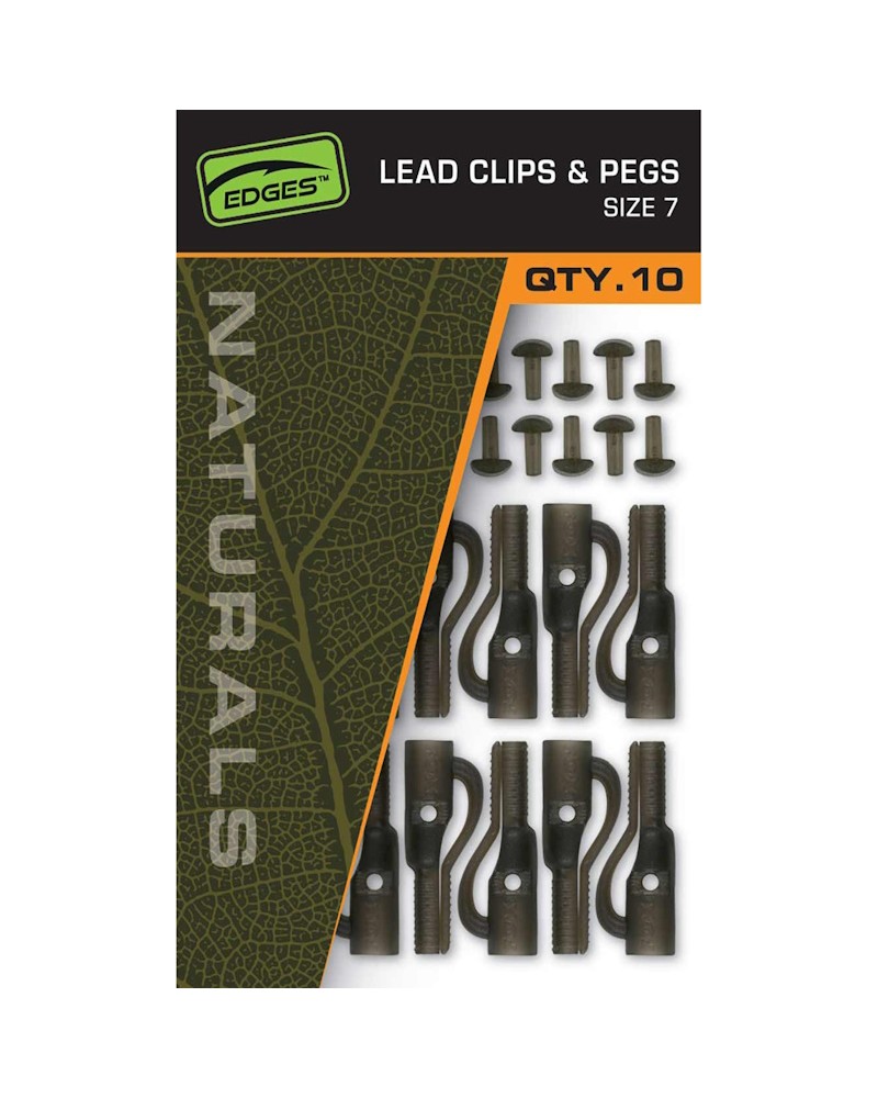 Zestaw Karpiowy Bezpieczny Klips Fox Edges Naturals Lead Clips Pegs Nr 7 10szt.