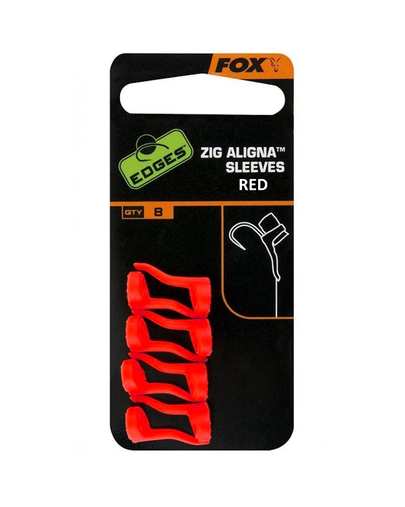 Pozycjoner Karpiowy Fox Edges Aligna Sleeves Red Do Zig Rig 8szt.