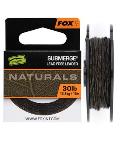 Materiał Bezołowiowy Na Zestawy Fox Edges Naturals Submerge Lead Free Leader 30lb 13.6kg 10m