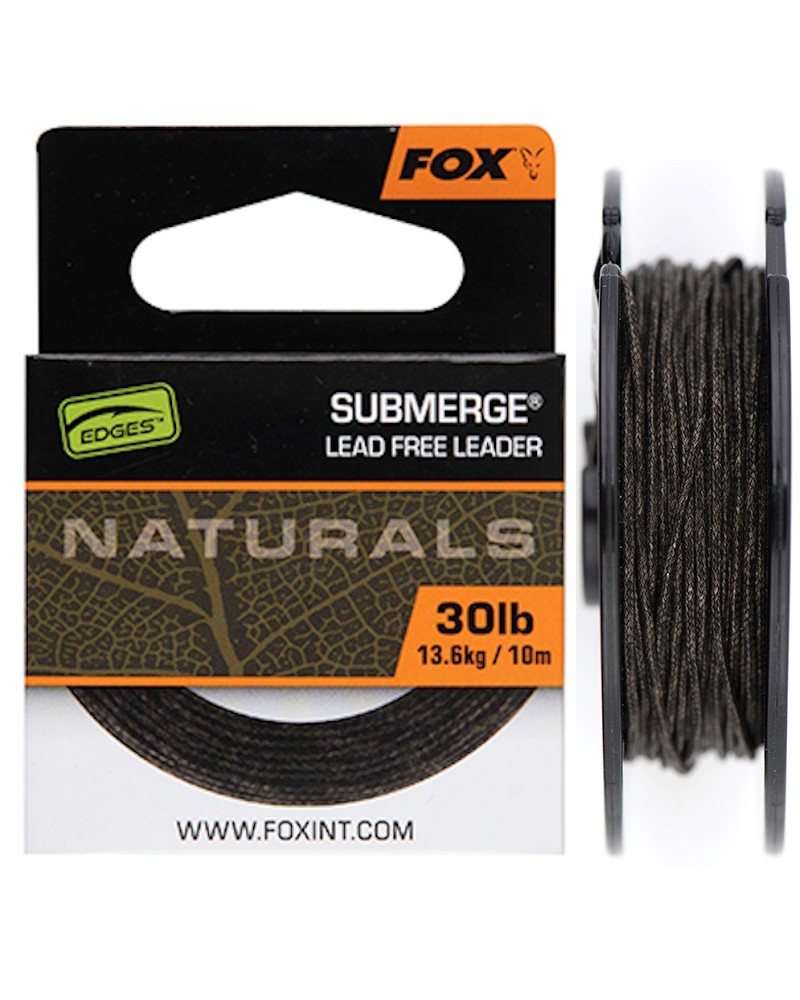 Materiał Bezołowiowy Na Zestawy Fox Edges Naturals Submerge Lead Free Leader 30lb 13.6kg 10m
