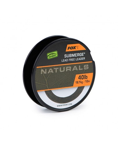 Materiał Bezołowiowy Na Zestawy Fox Edges Naturals Submerge Lead Free Leader 40lb 18.1kg 10m